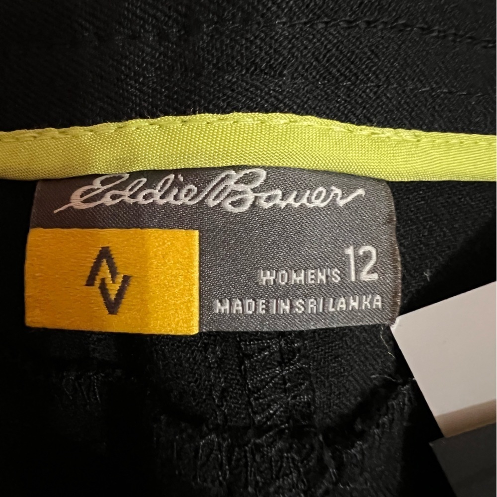 NWT Eddie Bauer Womens New Travex Flexion Horizon Skimmer Black Pants Size 12 - Picture 7 of 11